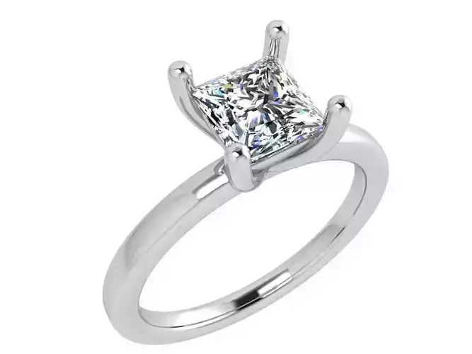 Chain style diamond ring  3708 3D print model