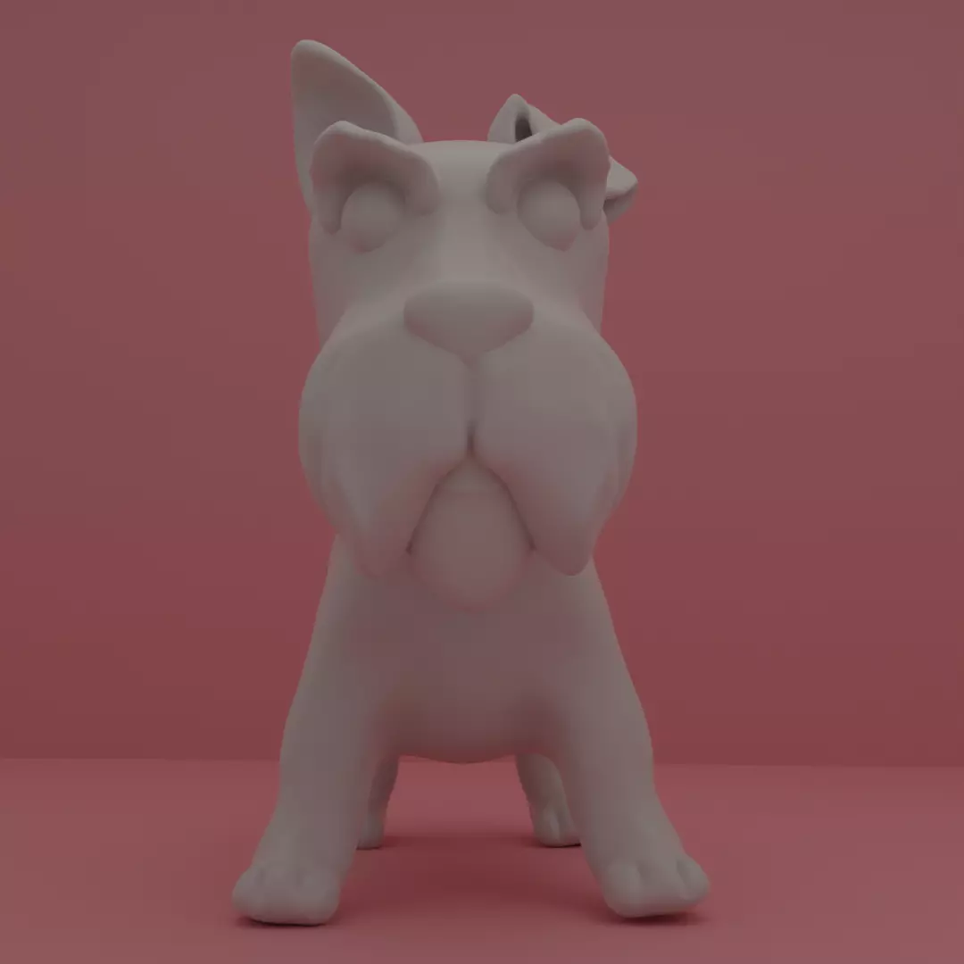 Schnauzer Keychain 3D print model