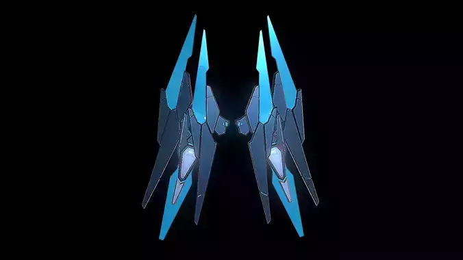 Robot Wings Low-poly 3D model