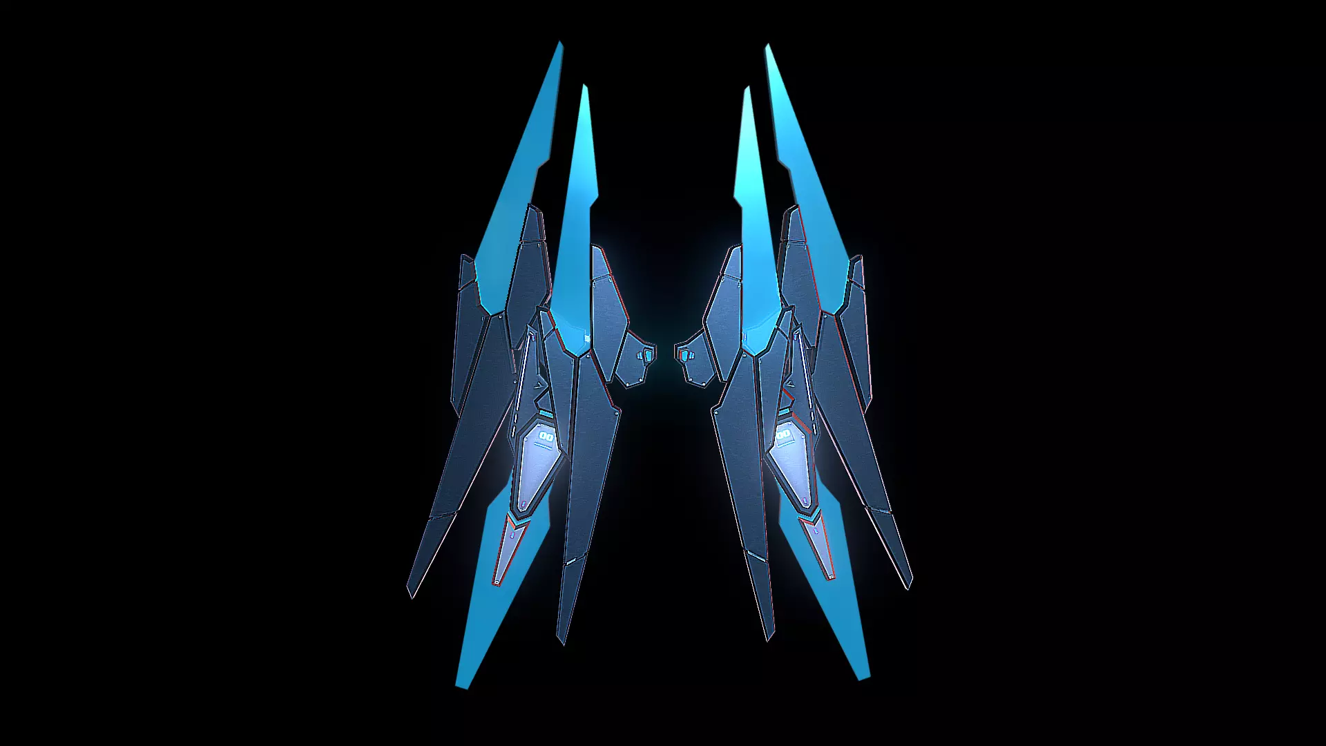 Robot Wings Low-poly 3D model_0