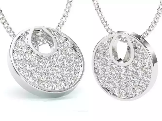 Diamond Women Pendant White Gold LT-2308-021