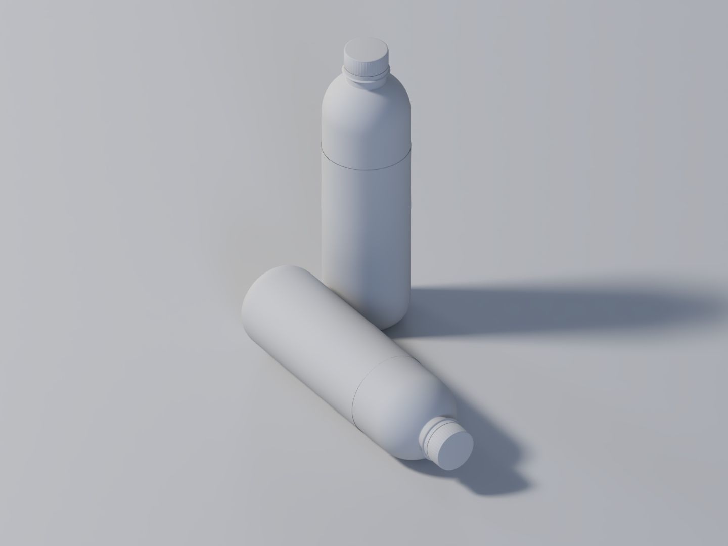 Water Bottle Plastic 3D model_1