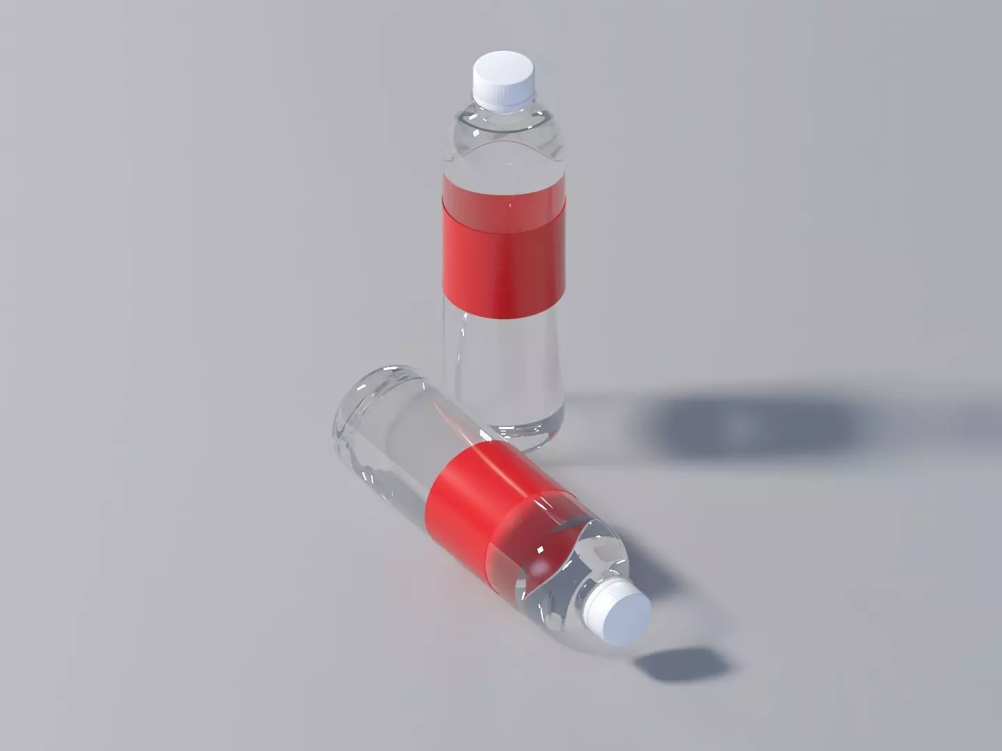 Water Bottle Plastic 3D model_0