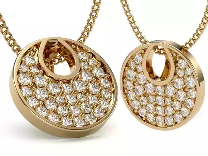 Diamond Women Pendant Yellow Gold LT-2308-021