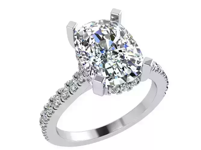 Oval diamond ring 3712 3D print model