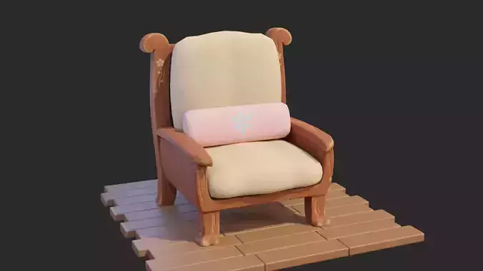 3d stylized chair