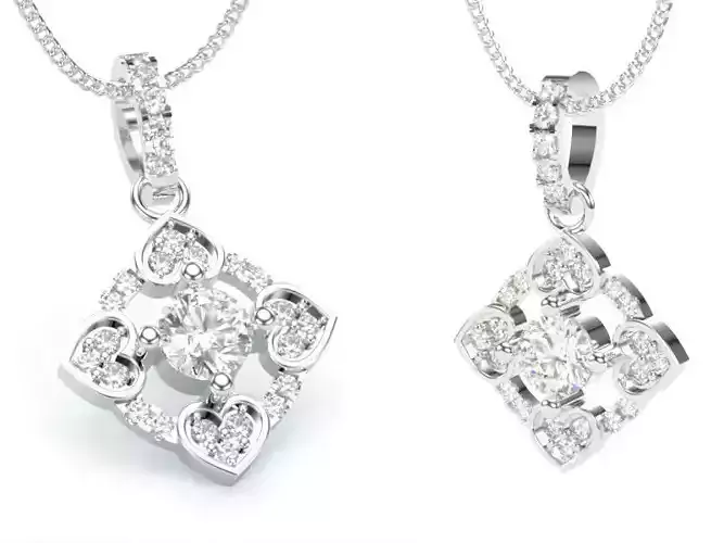 Diamond Women Pendant White Gold LT-2308-023
