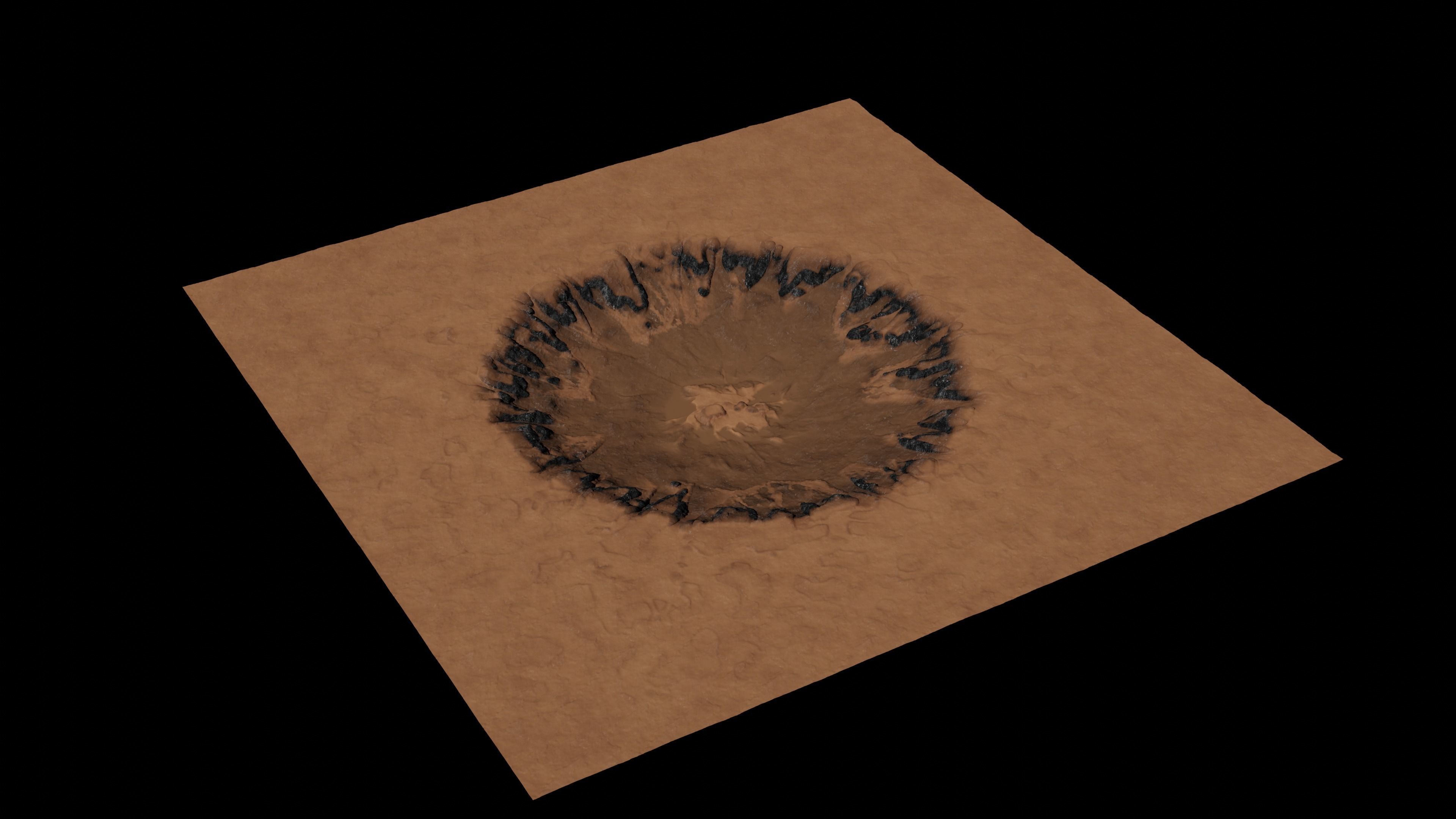 Mars Crater 3D model_2