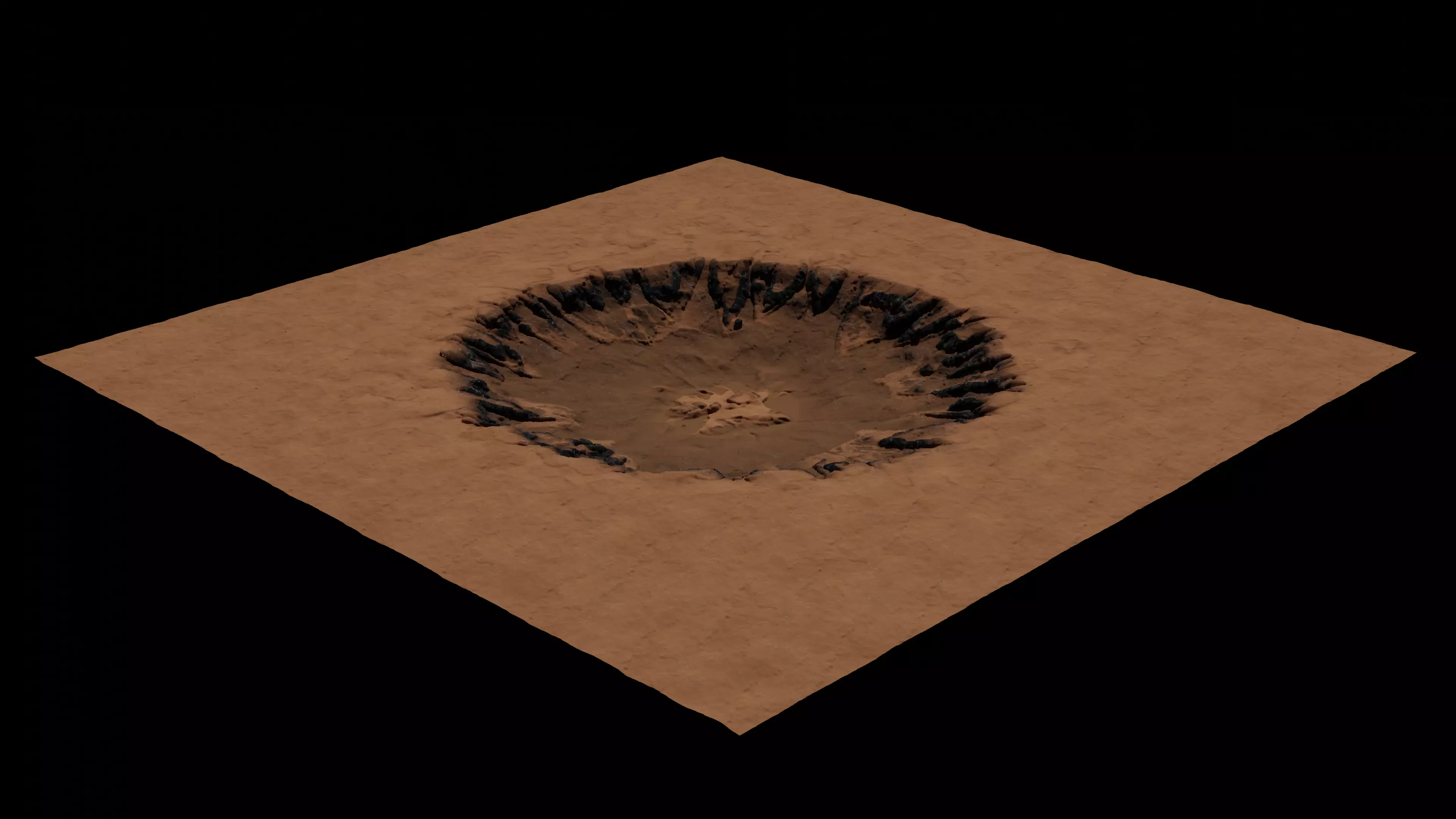 Mars Crater 3D model_0