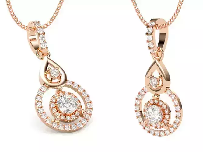 Diamond Women Pendant Rose Gold LT-2308-024