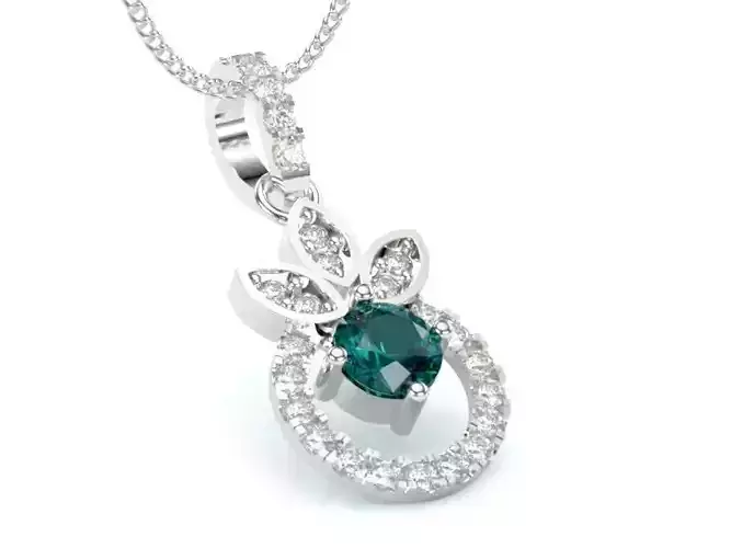 Diamond Women Pendant White Gold LT-2308-025