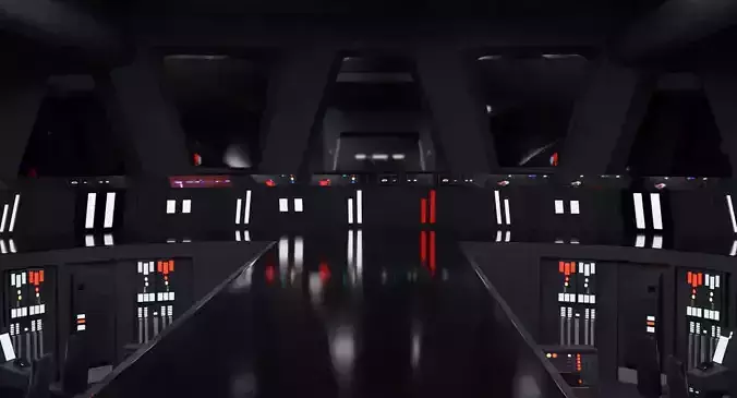 Star Destroyer Bridge - Star Wars Low-poly 3D model