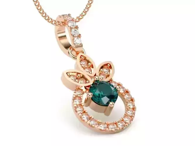 Diamond Women Pendant Rose Gold LT-2308-025