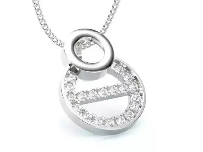 Diamond Women Pendant White Gold LT-2308-026