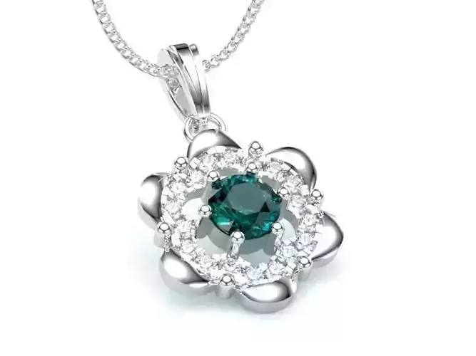 Diamond Women Pendant White Gold LT-2308-027