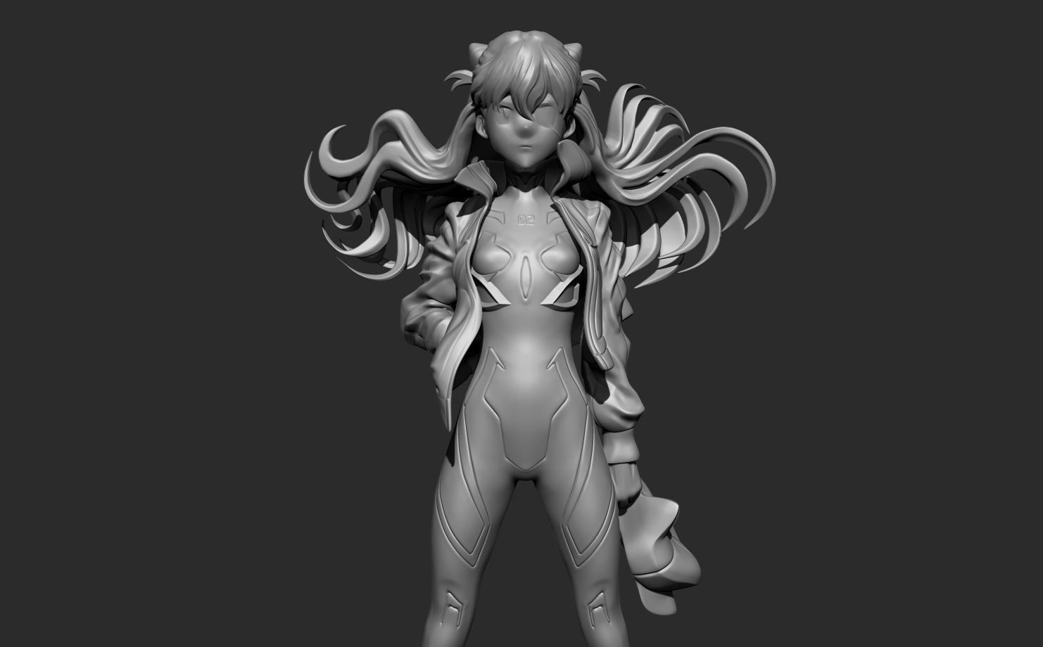 Asuka Langley -  Evangelion 3D print model_2