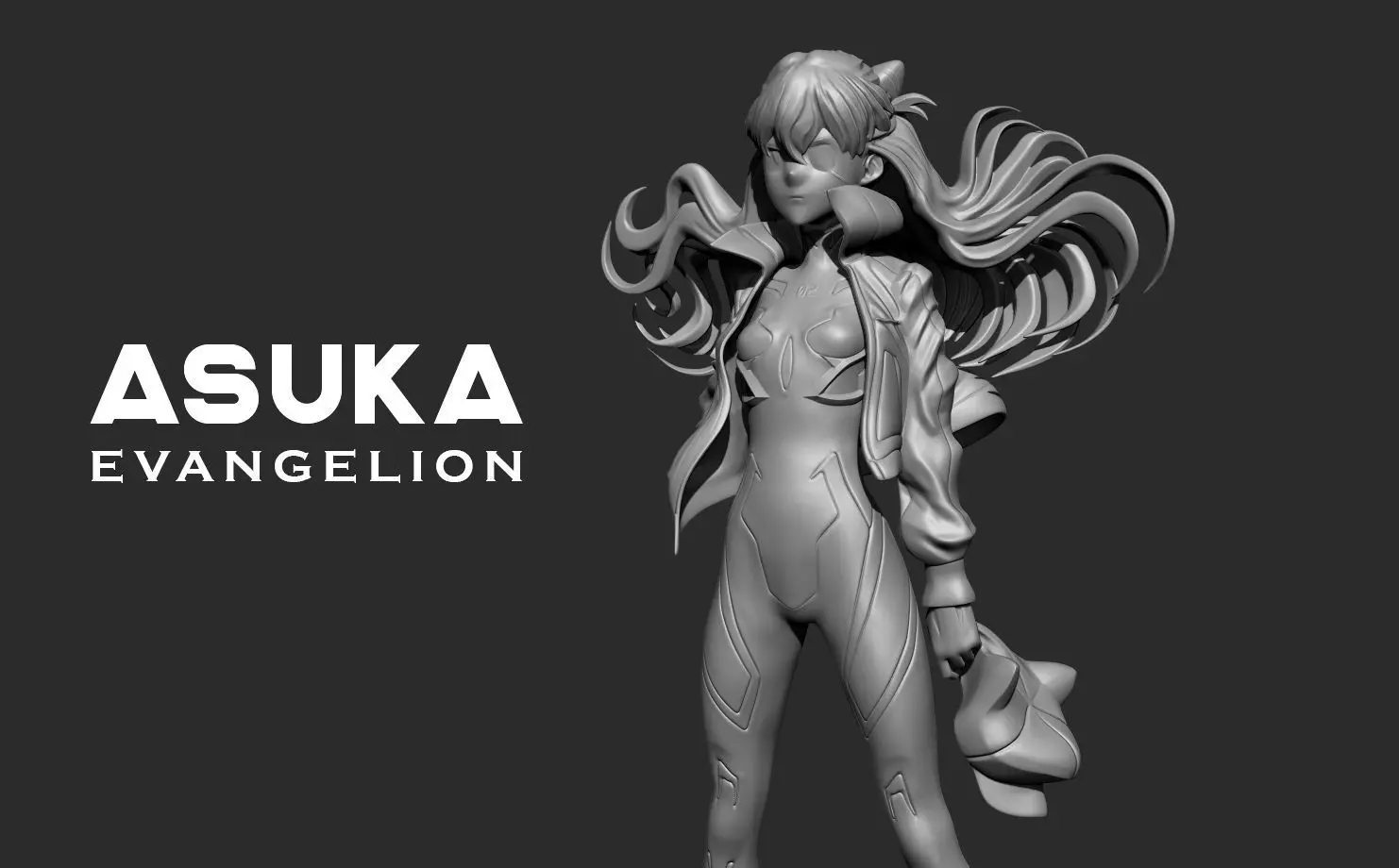 Asuka Langley -  Evangelion 3D print model_0