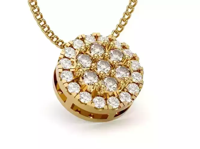 Diamond Women Pendant Yellow Gold LT-2308-028