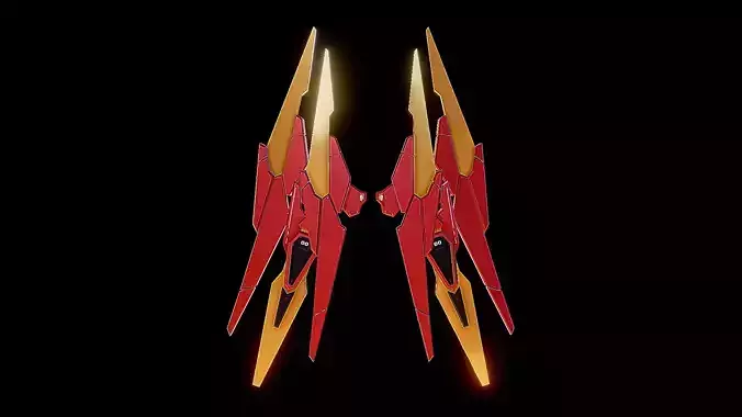 Robot Wings Low-poly 3D model