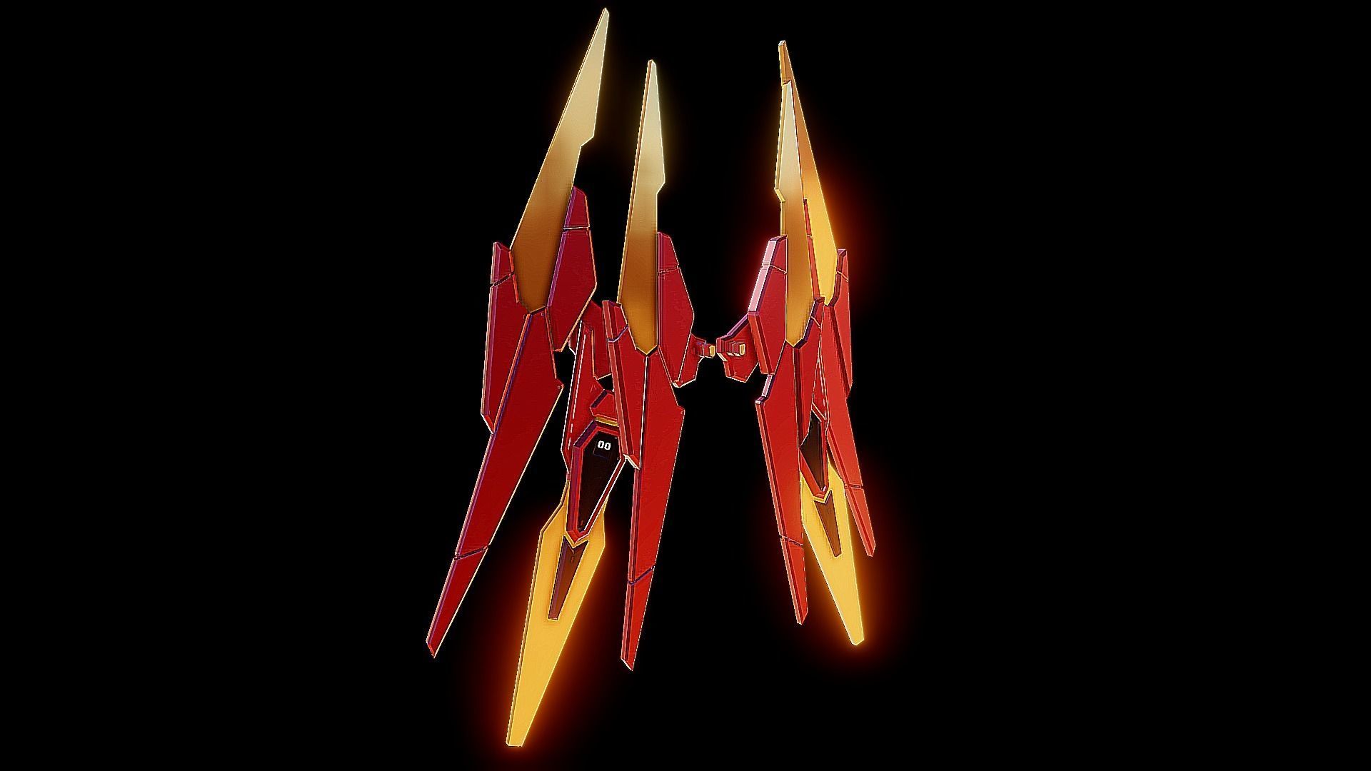 Robot Wings Low-poly 3D model_1