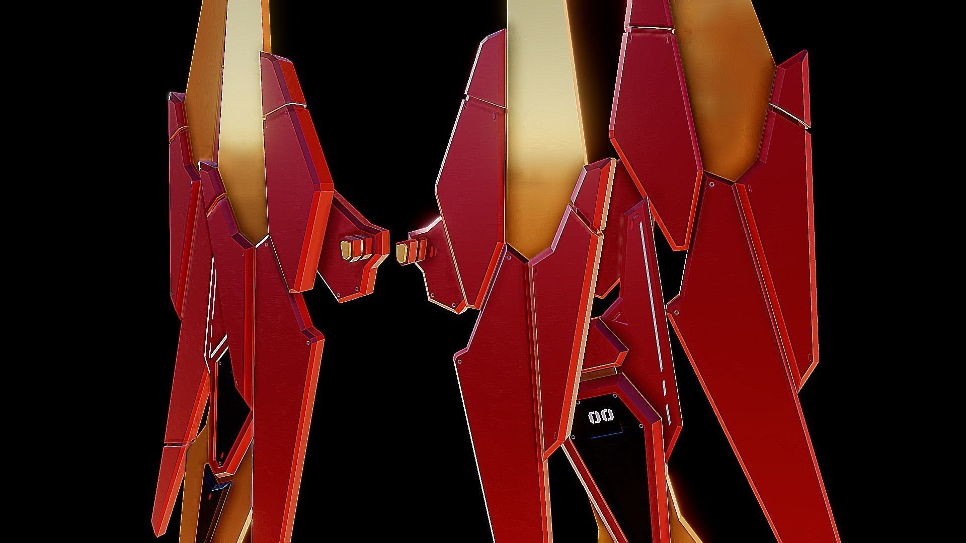 Robot Wings Low-poly 3D model_2