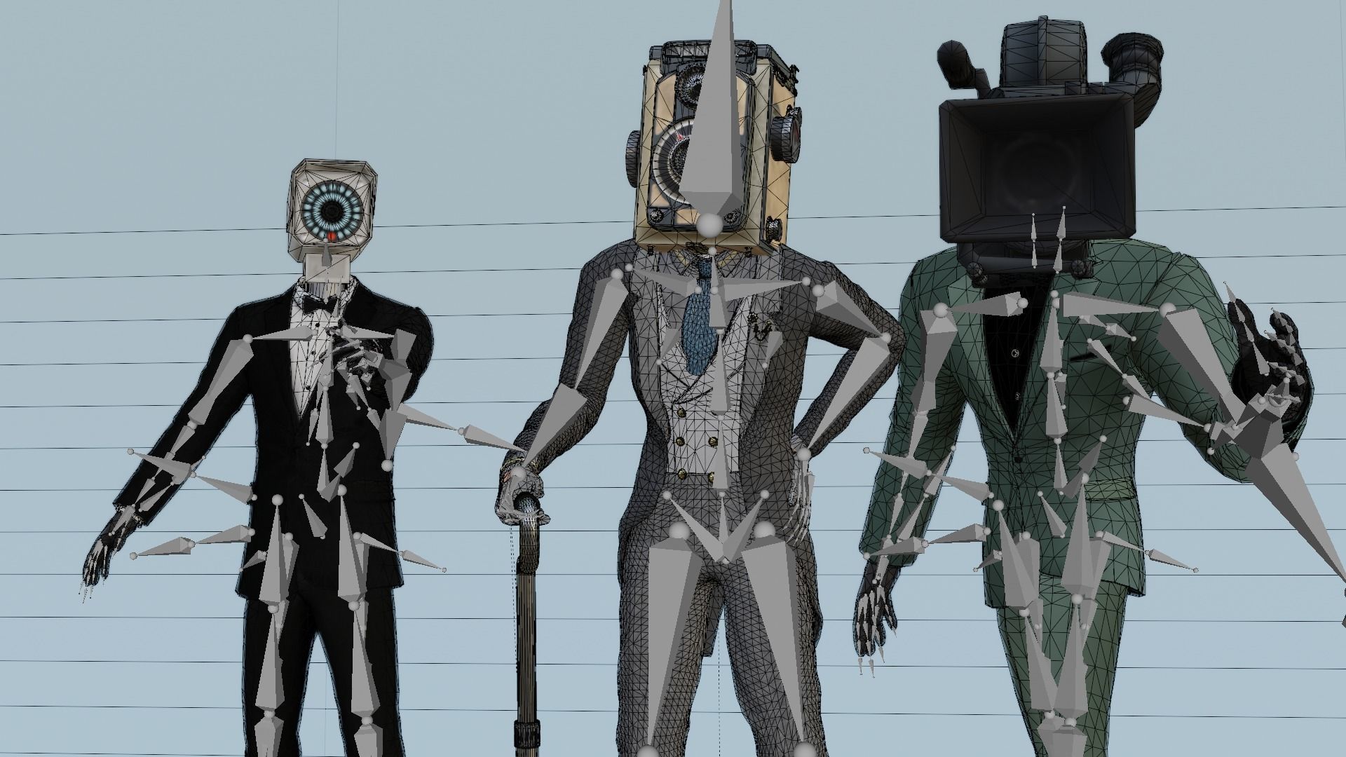 Skibidi toilet Camera Men 3D model_4