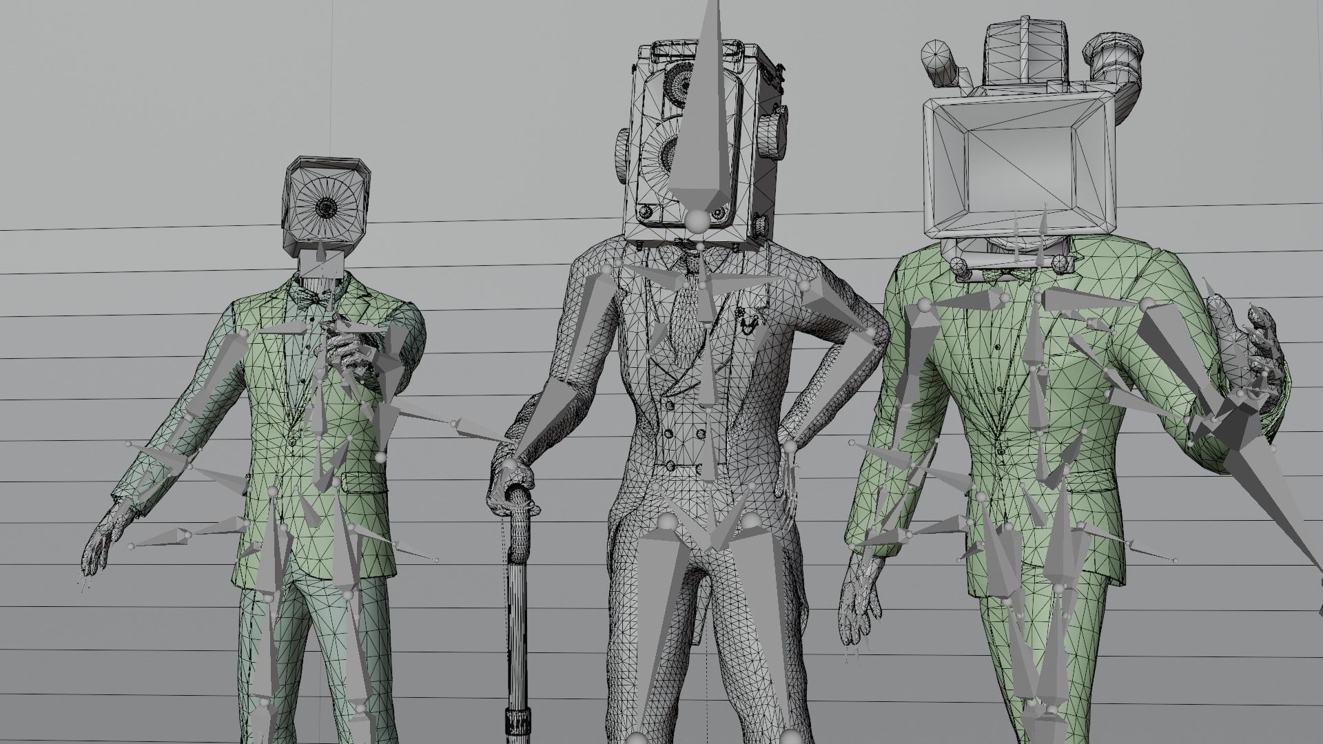 Skibidi toilet Camera Men 3D model rigged | CGTrader