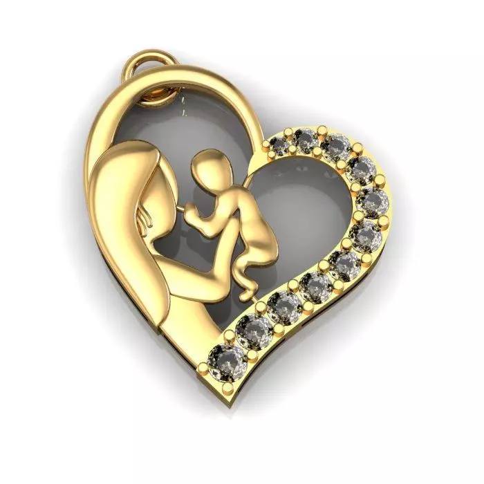 daimond pendent 3D print model_0