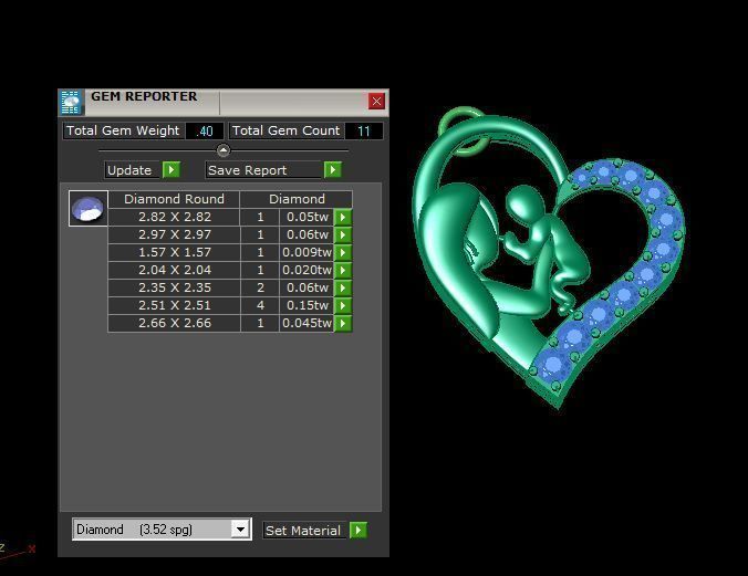 daimond pendent 3D print model_12