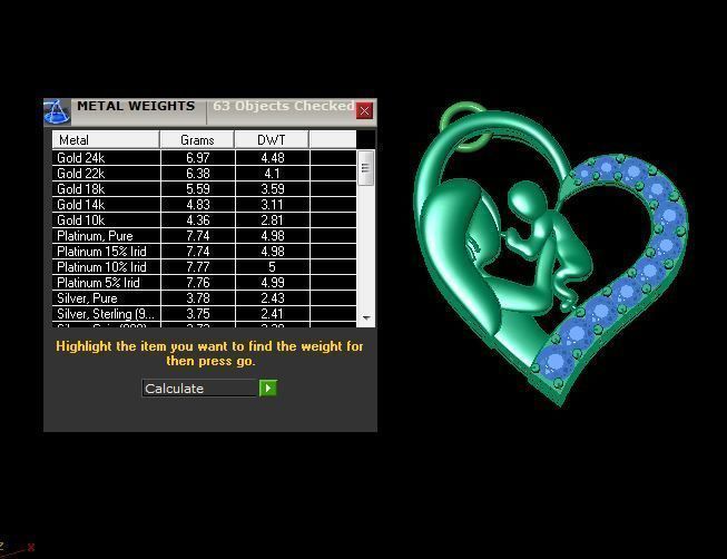 daimond pendent 3D print model_11