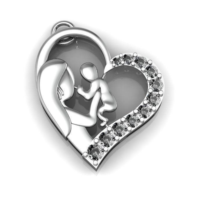 daimond pendent 3D print model_1