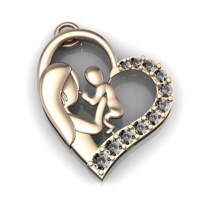 daimond pendent 3D print model_2