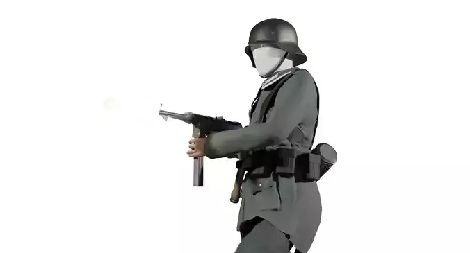 World War 2 German Soldier - Rigged
