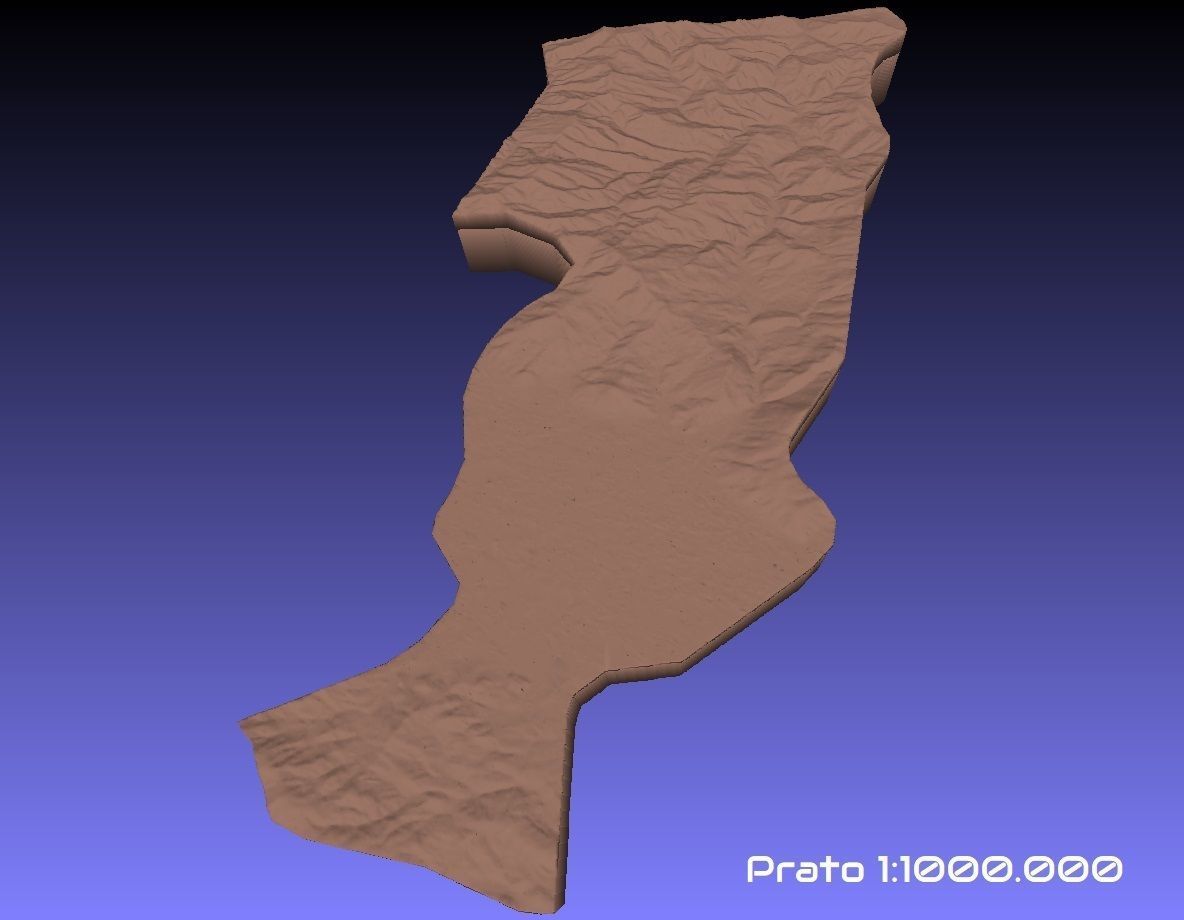 Italy 3D Map of Prato Provice 1 to 1000000 3D print model_1