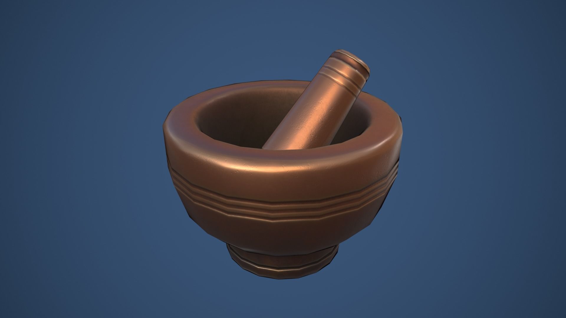 Stylized Mortar and Pestle Low-poly 3D model_7