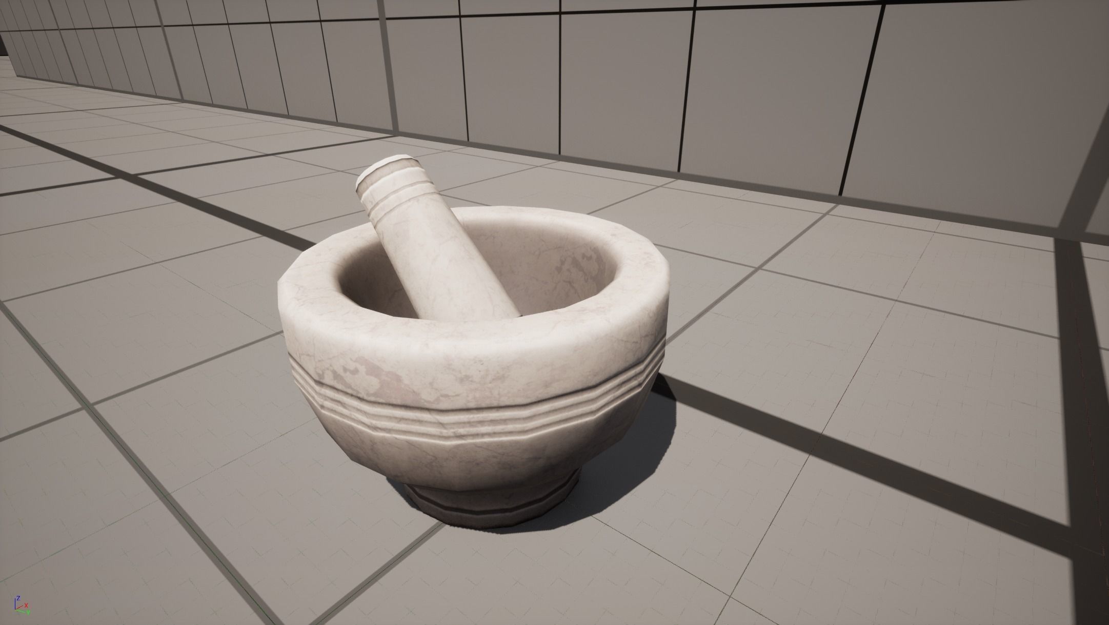 Stylized Mortar and Pestle Low-poly 3D model_16