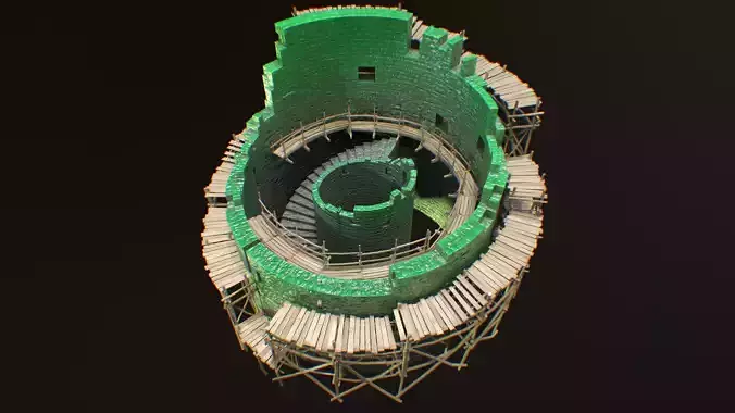 The Jade Lotus Sanctuary  A Spiritual Retreat Low-poly 3D model
