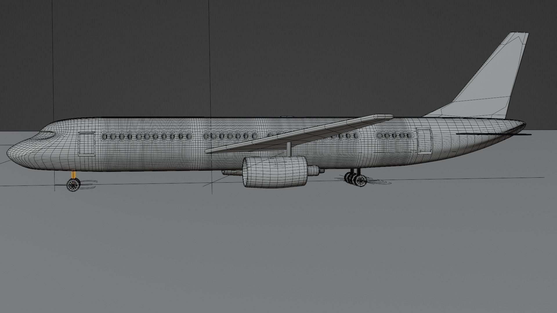 Airplane Low-poly 3D model_18