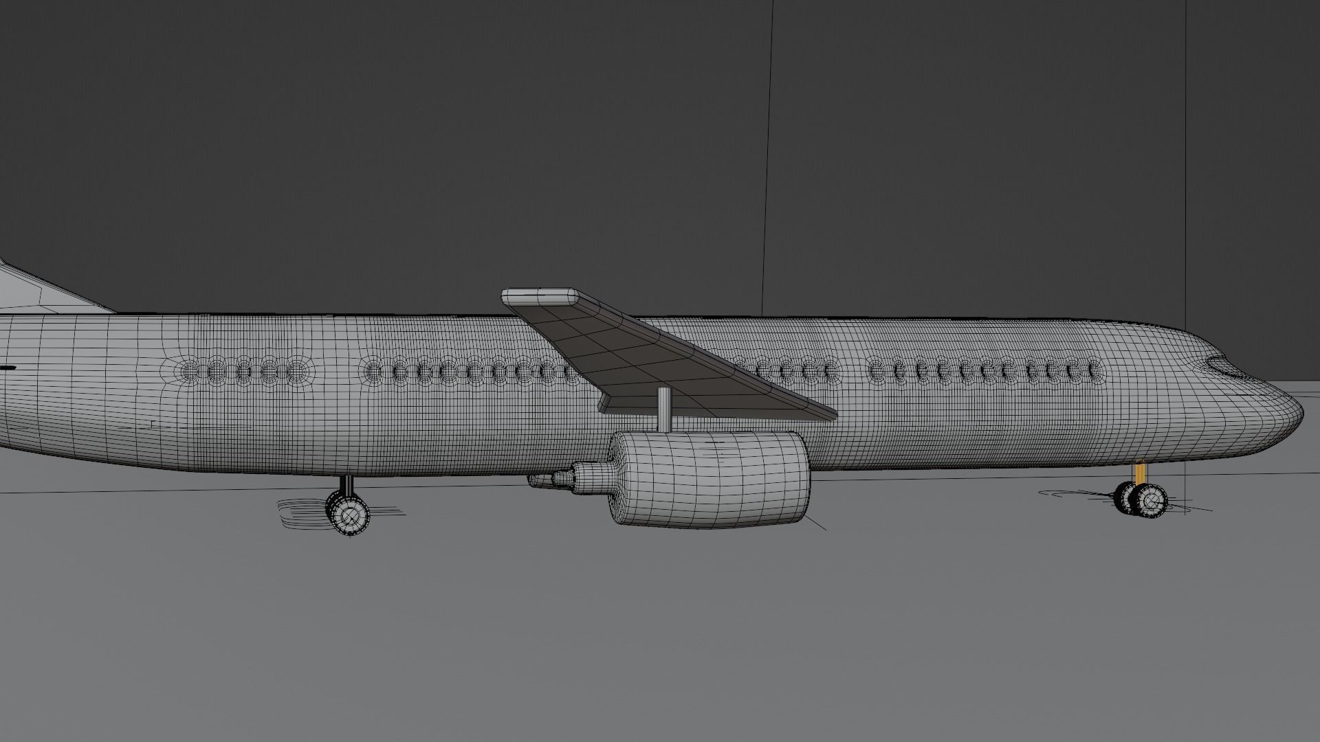 Airplane Low-poly 3D model_17