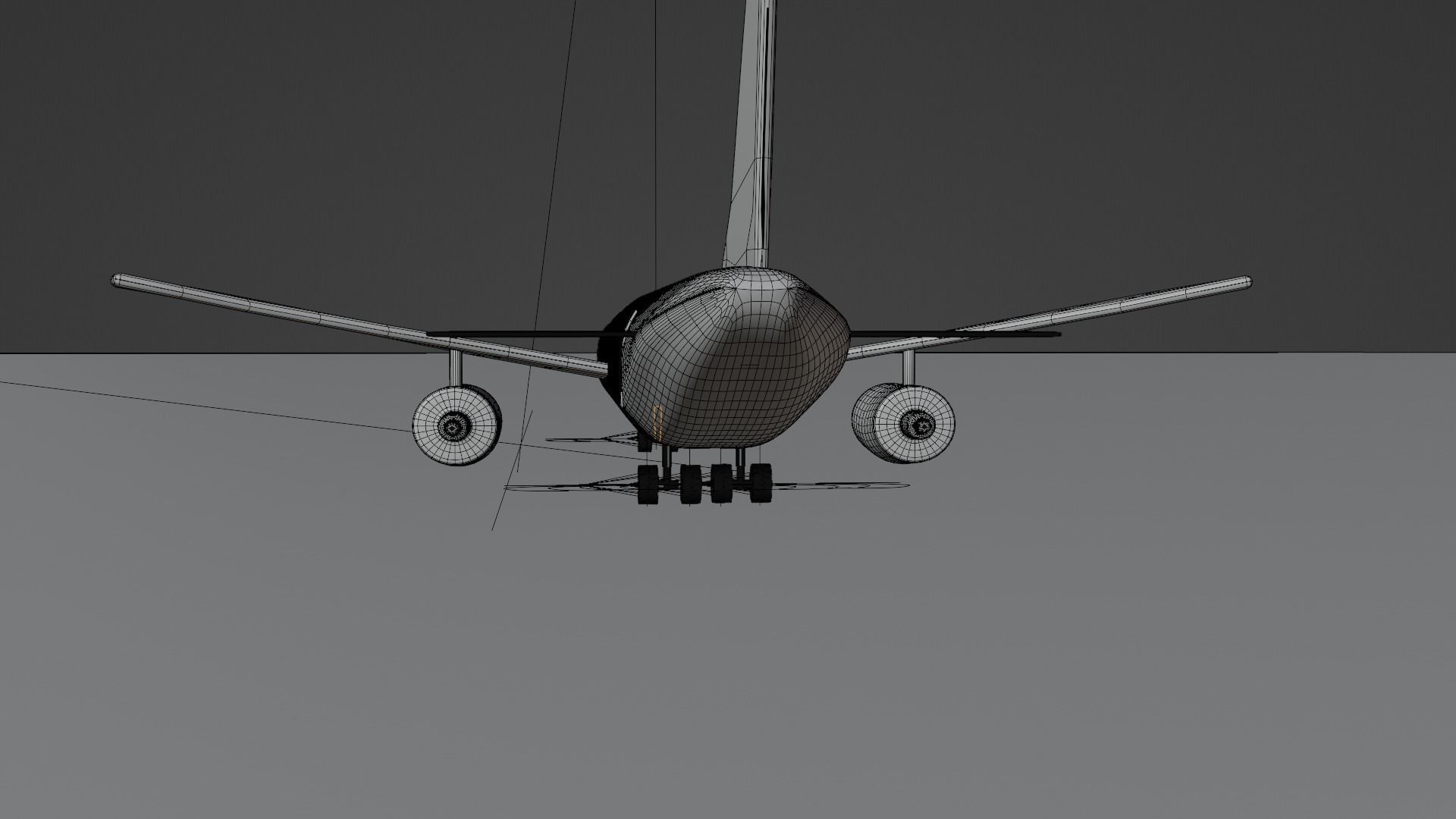 Airplane Low-poly 3D model_12