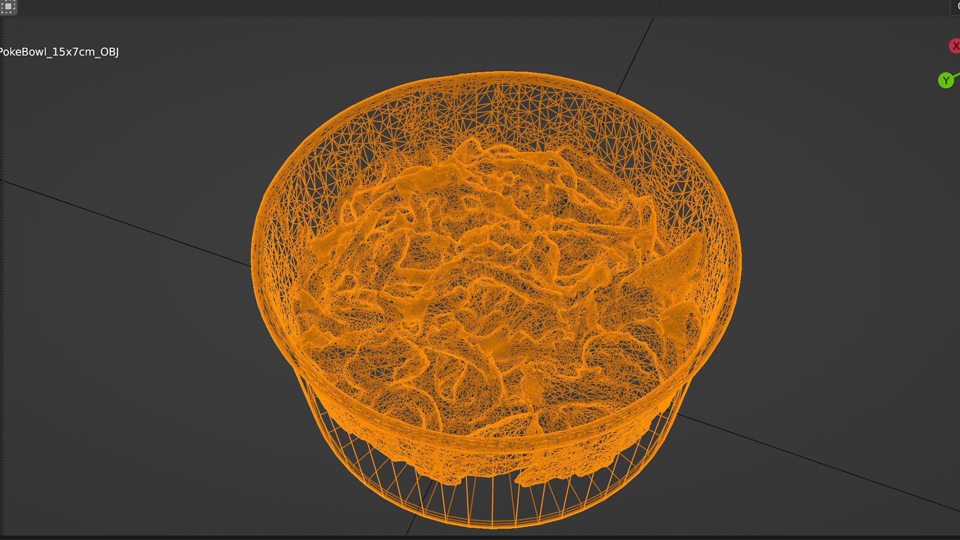 Udon Poke bowl lunch noodles with chicken korean asian meal 3D model_7