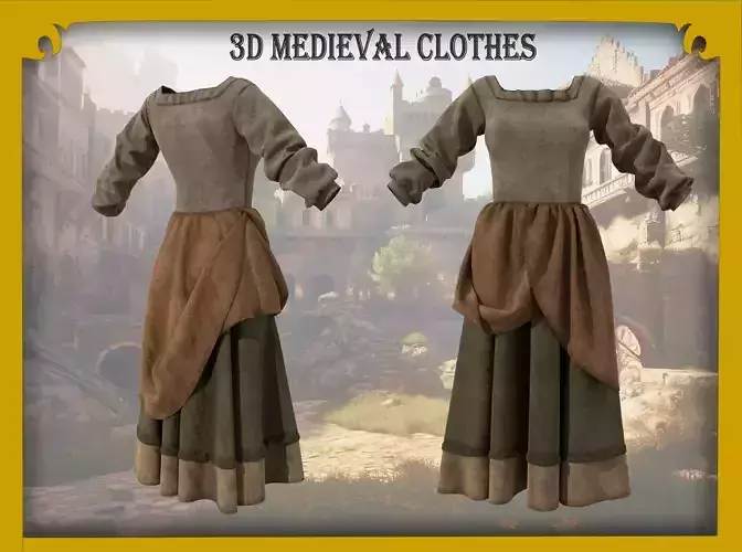 Peasant farmer dress Medieval charcater clothes