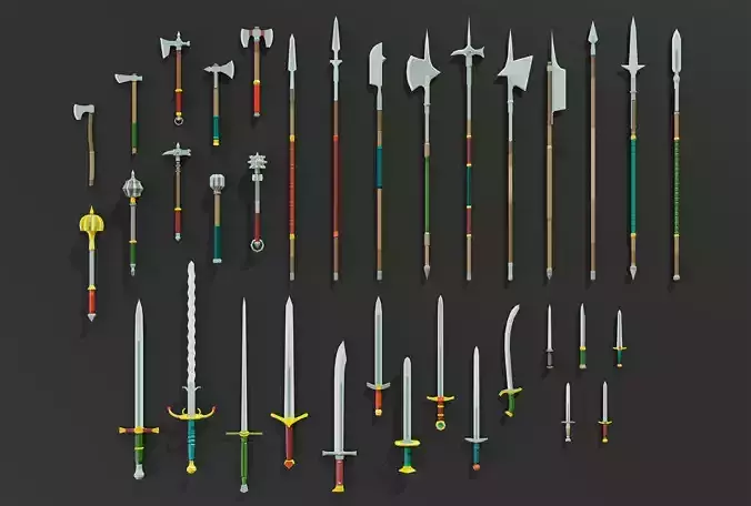 Medieval Low-Poly Weapons Pack