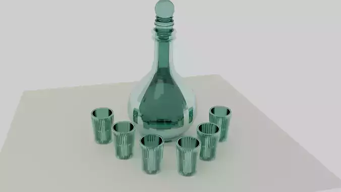Bottle with Glasses