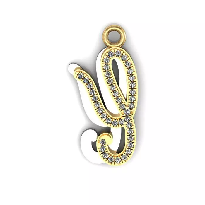 alphabet letter pendent 3D print model