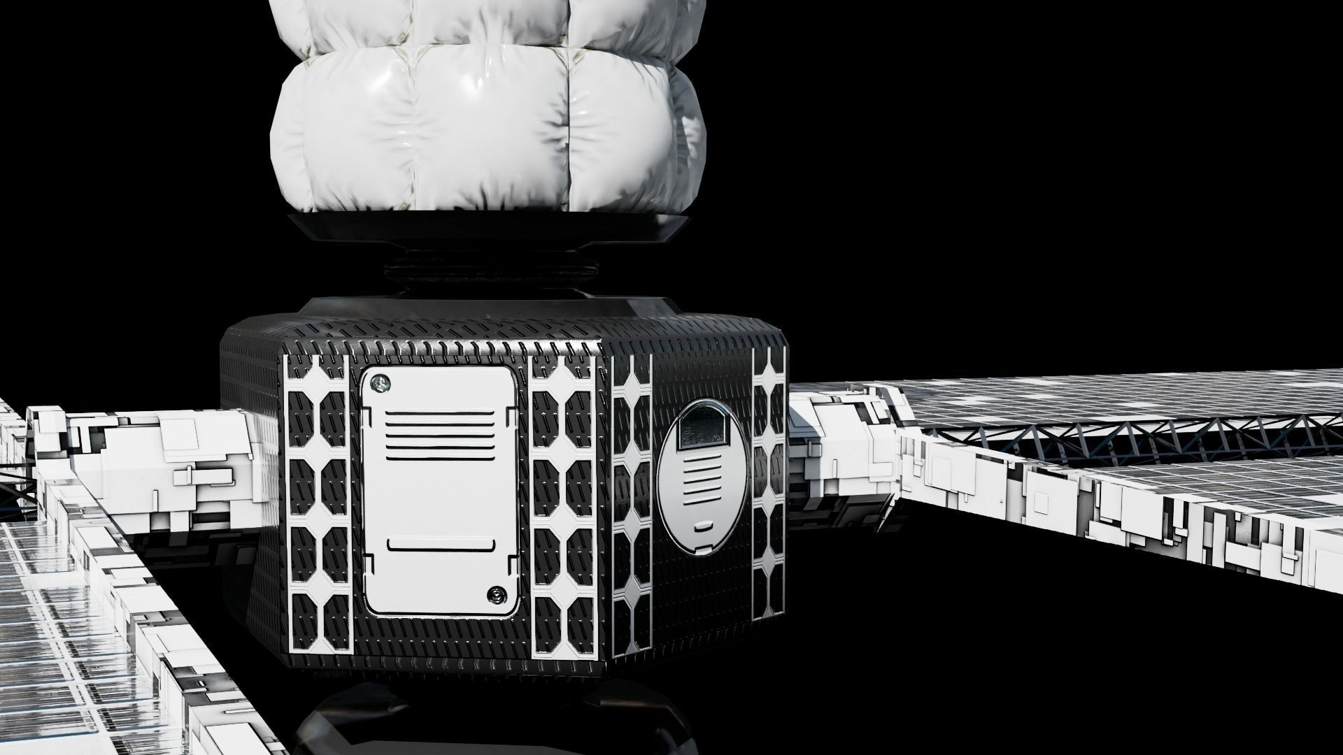 Space Station low poly Low-poly 3D model_3