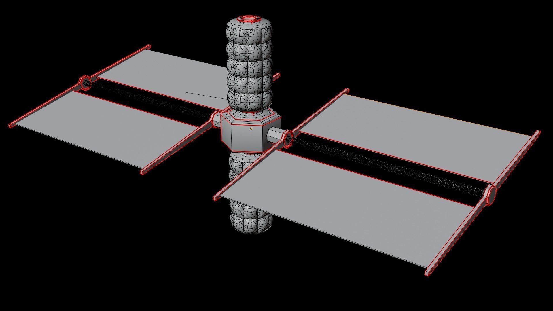 Space Station low poly Low-poly 3D model_7