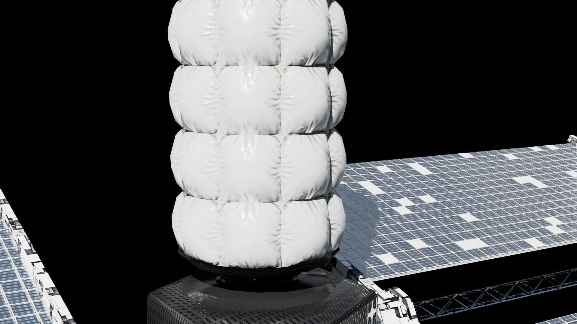 Space Station low poly Low-poly 3D model_2