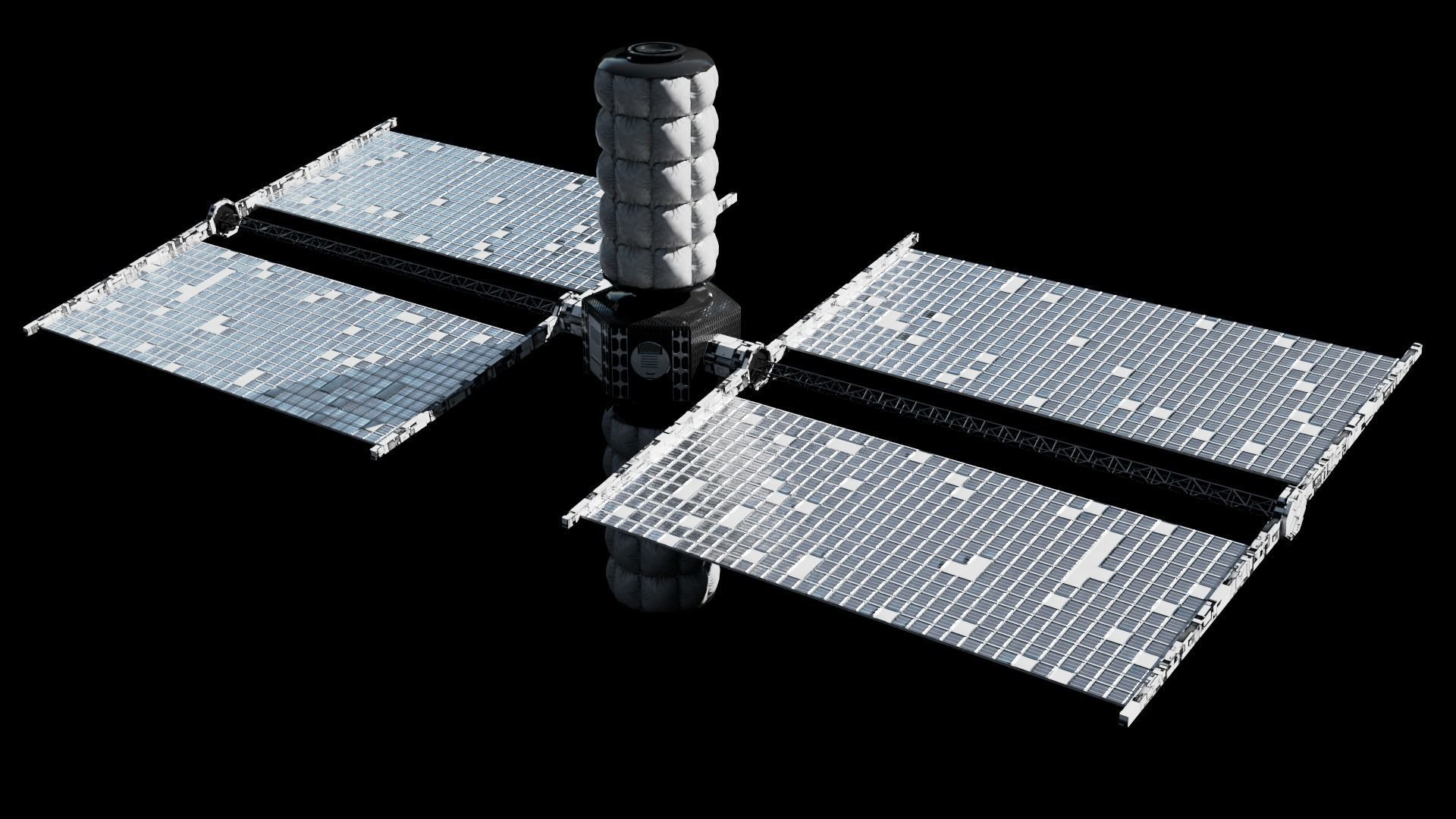 Space Station low poly Low-poly 3D model_6