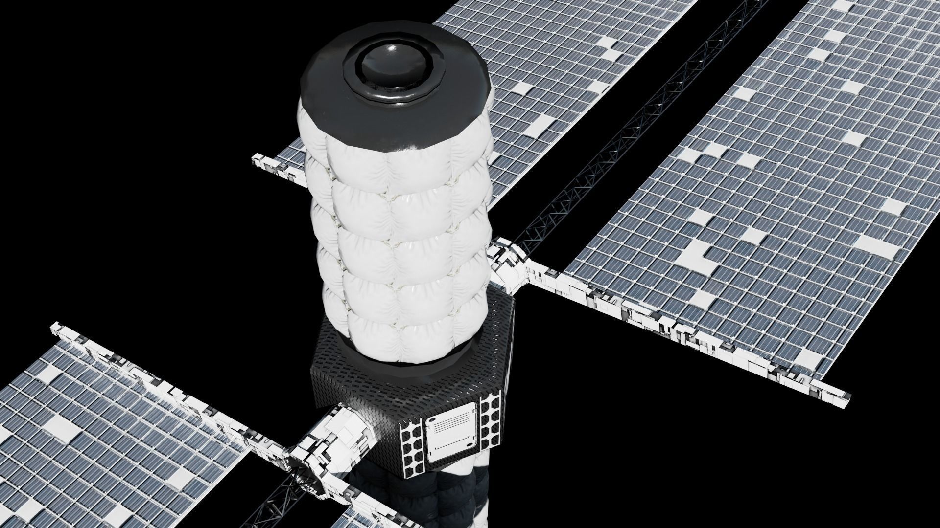 Space Station low poly Low-poly 3D model_5